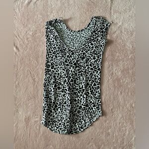 Zara W&B Collection Animal Print Top